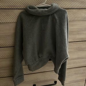 Slightly worn girls all in motion, turtleneck gray sweatshirt, size 10 12